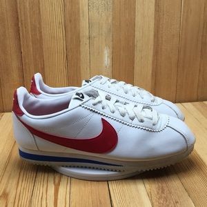 Nike Women’s Cortez Leather White/Red/Blue Sz 9